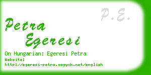 petra egeresi business card